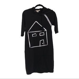 TEELA New York girls size 14 juniors xs hoodie dress‎ with house print